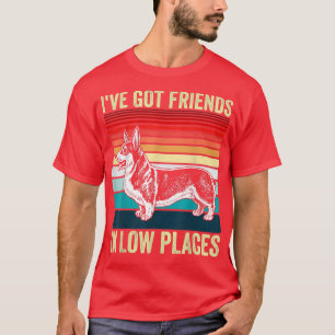 Camiseta Corgi Tenho Amigos em Baixo Lugares Pembroke Wels