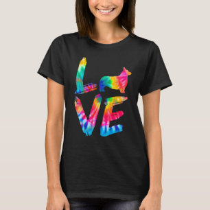 Camiseta Corgi Tie Dye Amor Cachorro Mãe Pai