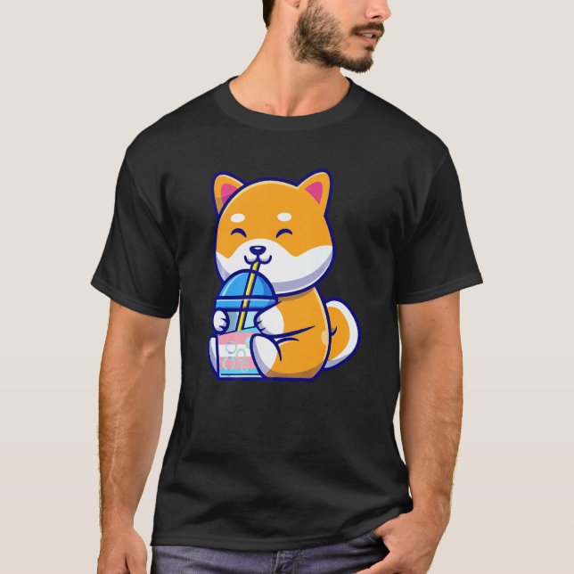 Camiseta Corgi Transgênero Chá de Bolhas Corgi Transgênero  (Frente)