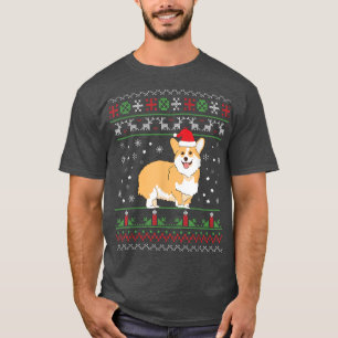 Camiseta Corgi Ugly Christmas Pajama Tree Lights Xmas Corgm