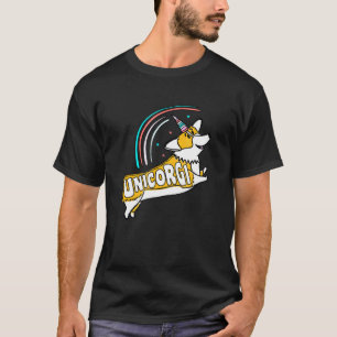 Camiseta Corgi Unicórnio Arco-íris Unicorgi