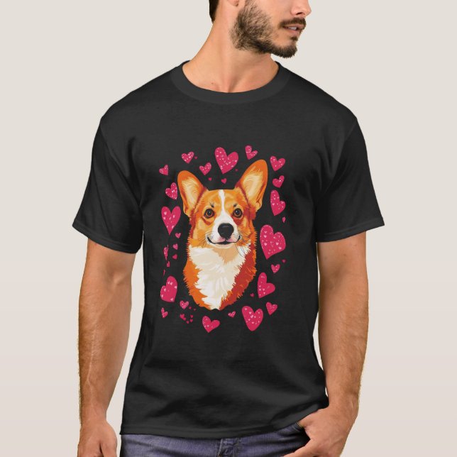 Camiseta Corgi Valentines Day (Frente)