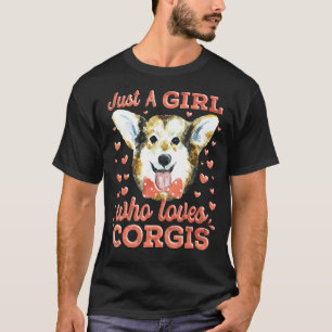 Camiseta Corgi Women Apenas Uma Rapariga Que Ama Corgis Cor