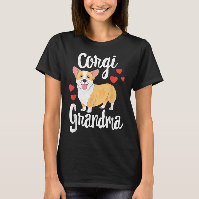 Camiseta Corgi Women Girls Puppy Lover Dog Avó Gift (Frente)