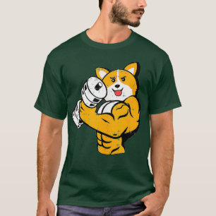 Camiseta Corgi Workout Levantando a Malhação Legal de const