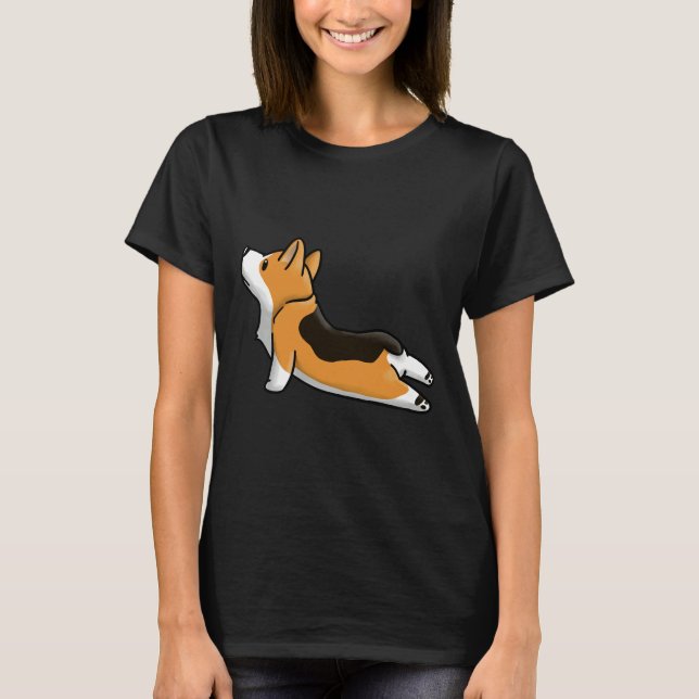 Camiseta Corgi Yoga Pose (Frente)