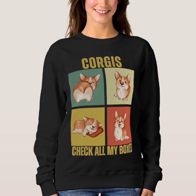 Camiseta Corgis Check All My Boxes  Corgi (Frente)