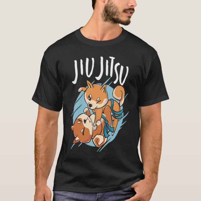 Camiseta Corgis de Jiu Jitsu Brasileiro (Frente)