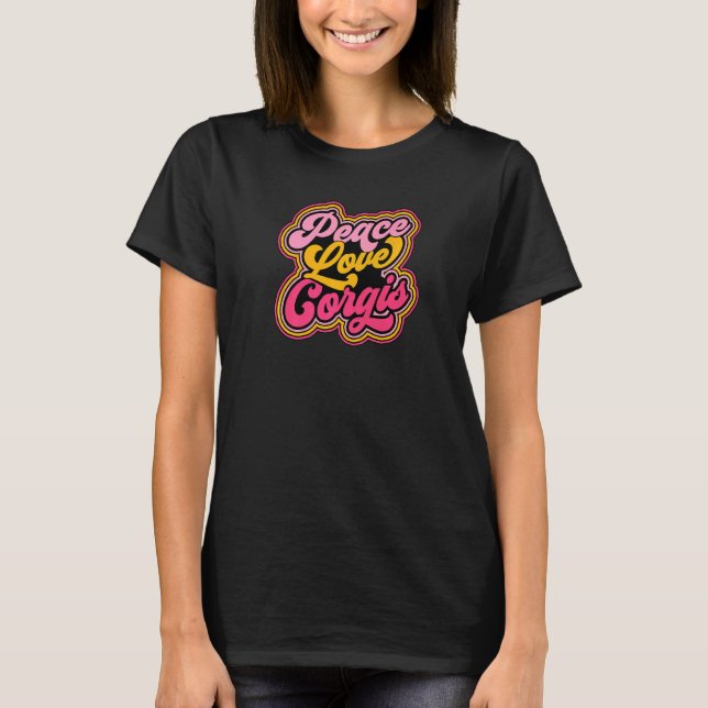 Camiseta Corgis de Paz e Amor Adg036e Premium (Frente)