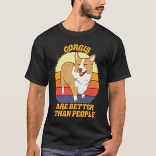 Camiseta Corgis sobre Pessoas  Corgi Cachorro Louco