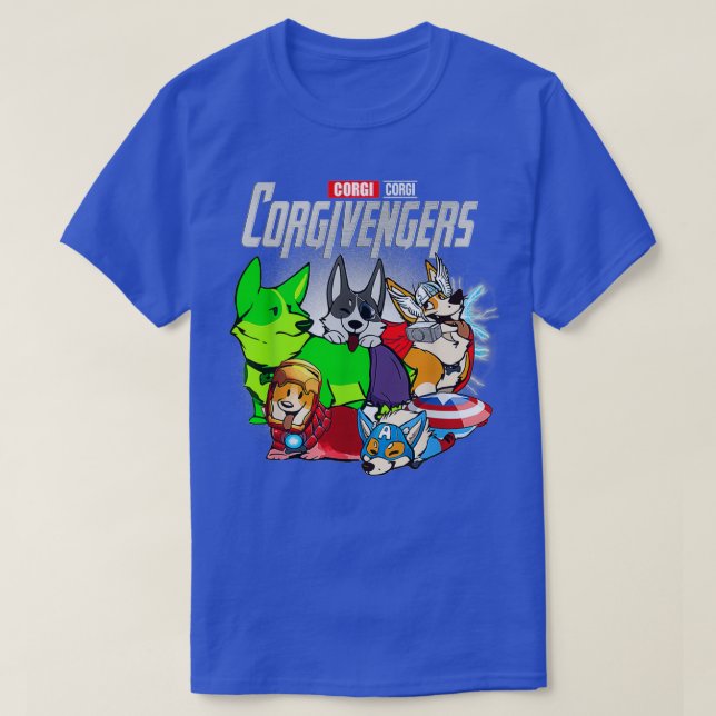 Camiseta Corgivengers Engraçado Cachorro Corgi Gift (Frente do Design)