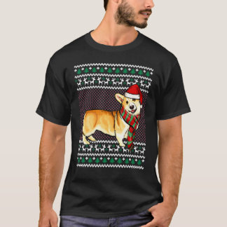 Camiseta Corgue galês Pembroke de Natal Cachorro Chapéu do 