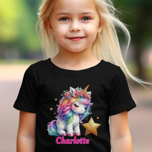 Camiseta Coringa mágico glitter estrela crianças preto