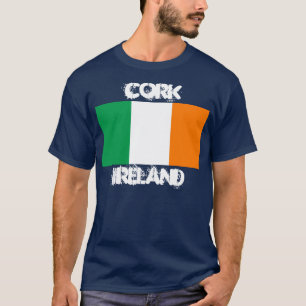 Camiseta Cork, Irlanda, com bandeira irlandesa