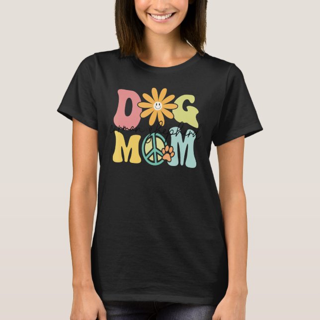 Camiseta Corman Shepherd Groovy Dog Mãe Mulheres Pet (Frente)