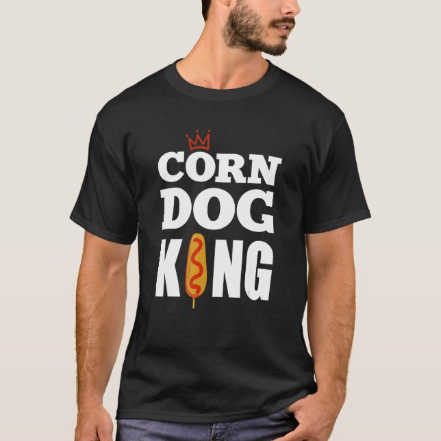 Camiseta Corn Dog King Foodie (Frente)