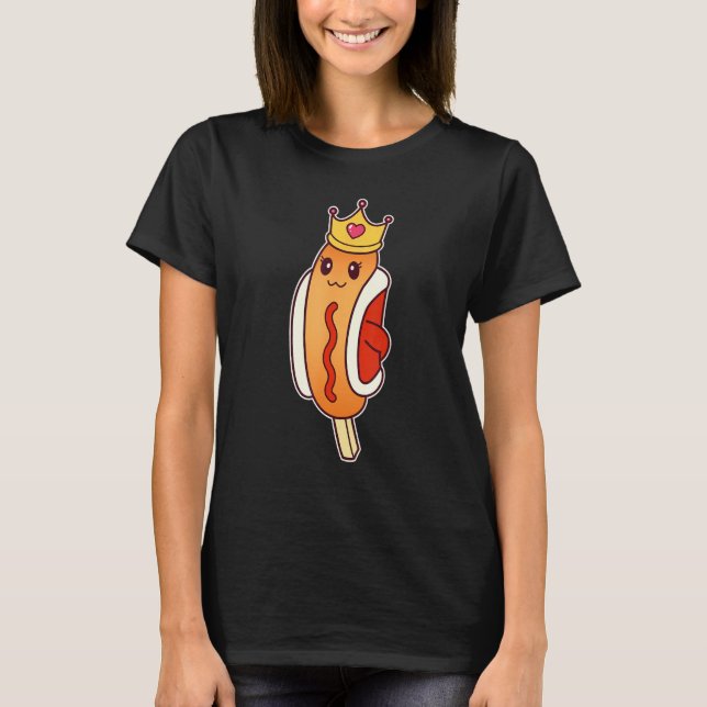 Camiseta Corn Dog Queen   Foodie (Frente)