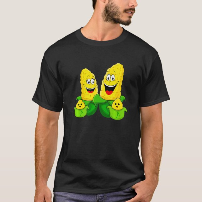 Camiseta Corn Family Vegetable Vegetarian Vegan Farming   (Frente)