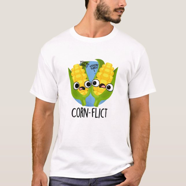 Camiseta Corn-Flict Funny Corn Pun (Frente)