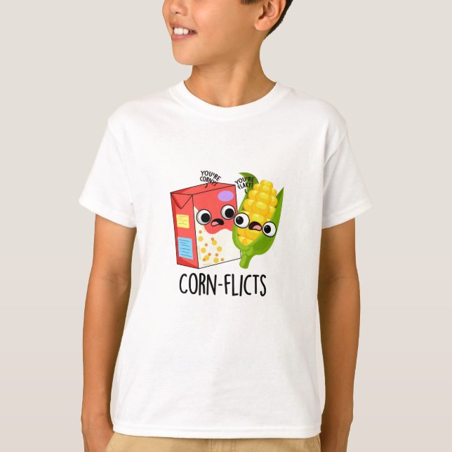 Camiseta Corn-flicts Funny Cornflake Corn Pun (Frente)
