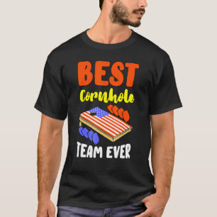 Camiseta Corn Hole Equipe Patriótica Joga Dia da Independên