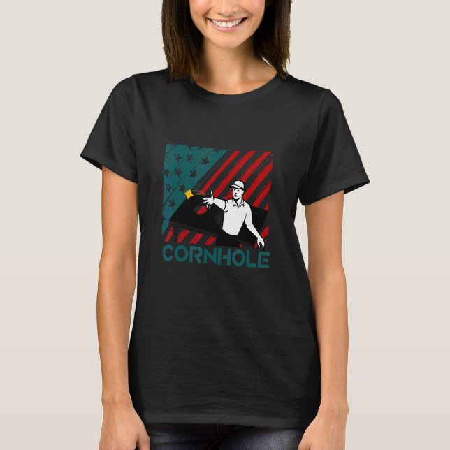 Camiseta Corn Hole Tossing Tournament Game Cornhole (Frente)