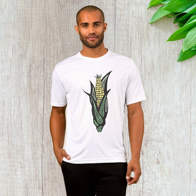 Camiseta Corn on the Cob Rustic Farmhouse Vegetable (Criador carregado)