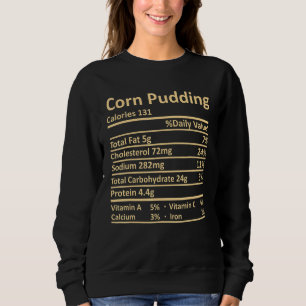 Camiseta Corn Pudim Nutrição Ação de Graças Comida F