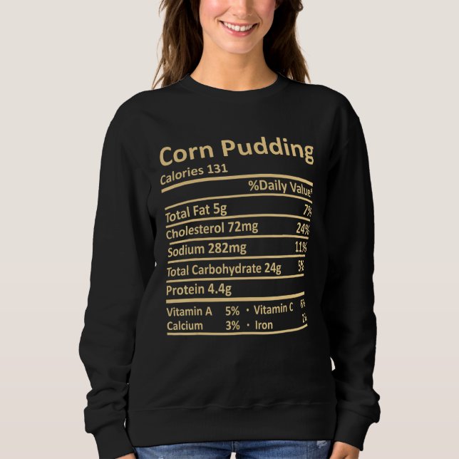 Camiseta Corn Pudim Nutrição Ação de Graças Comida F (Frente)