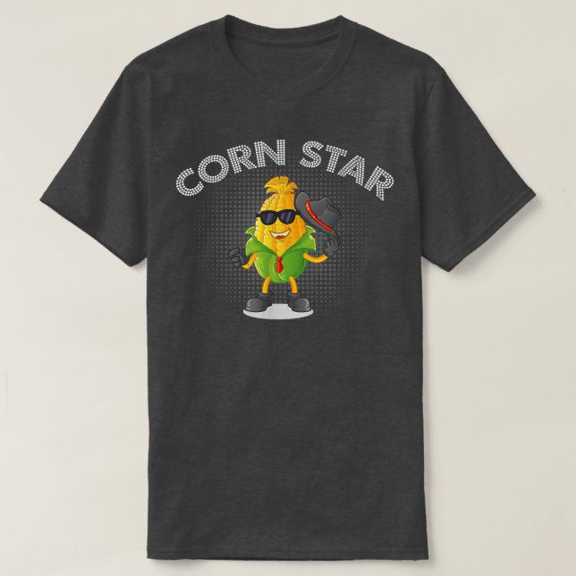 Camiseta Corn Star Corn com vegetação saudável (Frente do Design)