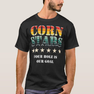 Camiseta Corn Stars Engraçado Mens Cornhole Equipe Acessóri