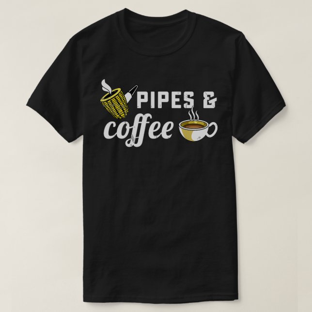 Camiseta Corncob Pipe Cigarro Para Fumar Café Lover D (Frente do Design)