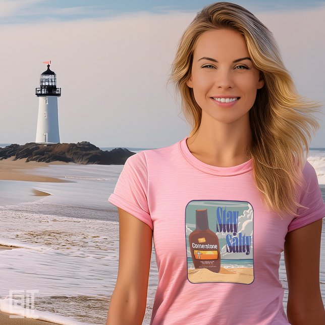 Camiseta Cornerstone Stay Salty Official Salt Gear (Criador carregado)