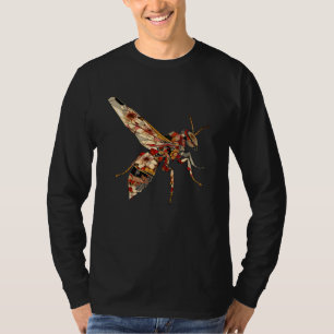 Camiseta Corneta gigante japonesa Nipon cherry floresce cor