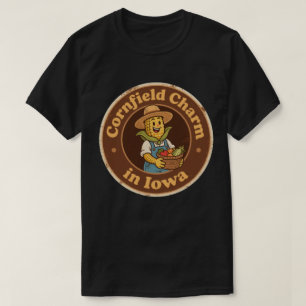Camiseta Cornfield Charm_ Iowa Vintage Trabalho de arte