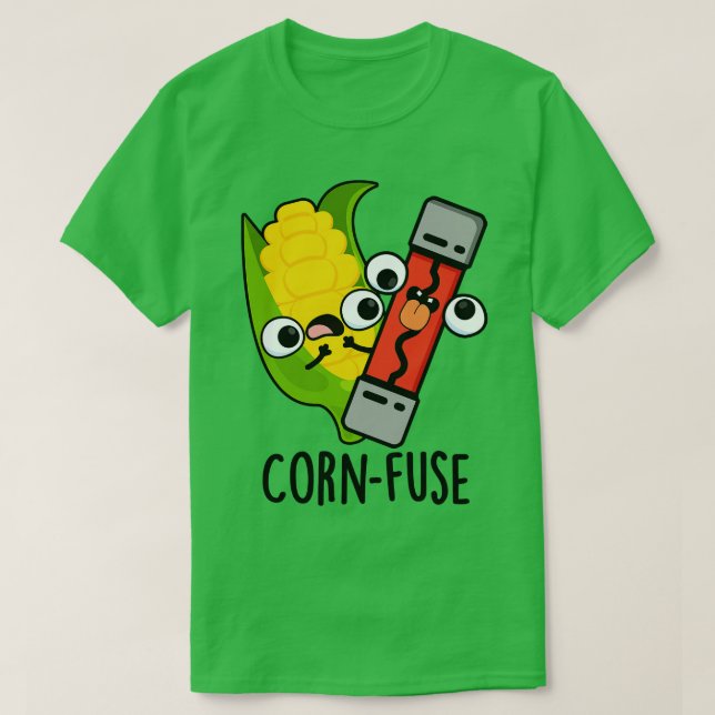 Camiseta Cornfuse Funny Confuso Pun (Frente do Design)