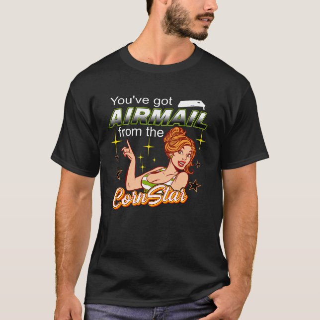 Camiseta Cornhole Airmail Toss Como um Chefe Cornstar (Frente)