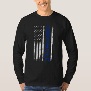 Camiseta Cornhole American Flag Corn Hole Player