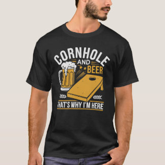 Camiseta Cornhole and Beer - É por isso que estou aqui