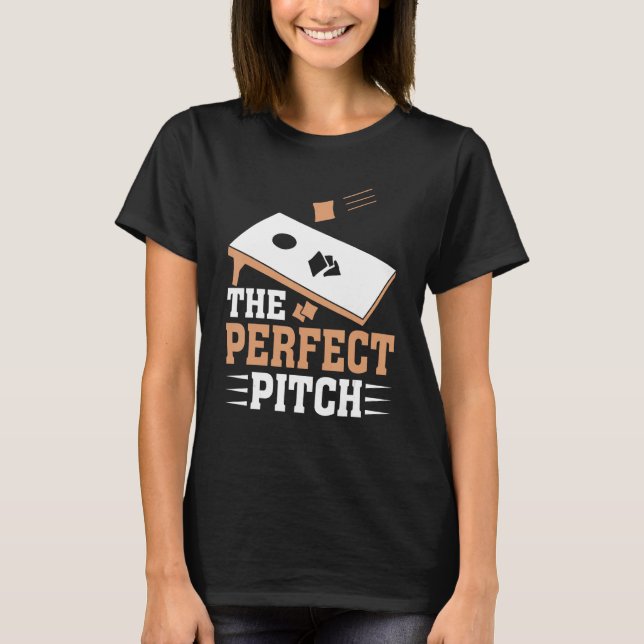 Camiseta Cornhole Apperal The Perfect Pitch Cornhole 1 (Frente)