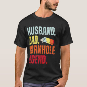 Camiseta Cornhole Art For Men Husband Pai Corn Hole Legenda