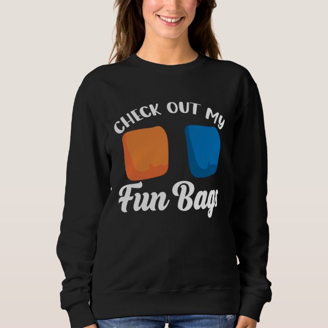 Camiseta Cornhole Check Out My Fun Bags Team (Frente)