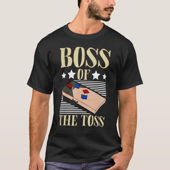 Camiseta Cornhole Corn Hole Boss of the Toss (Frente)