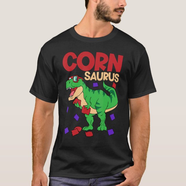 Camiseta Cornhole Corn Hole Cornsaurus (Frente)