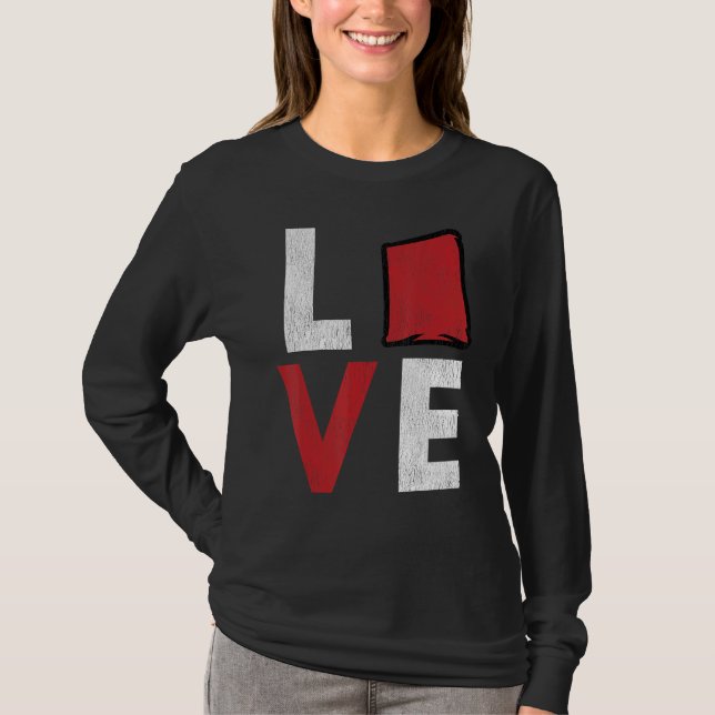 Camiseta Cornhole Corn Hole LOVE 1 (Frente)