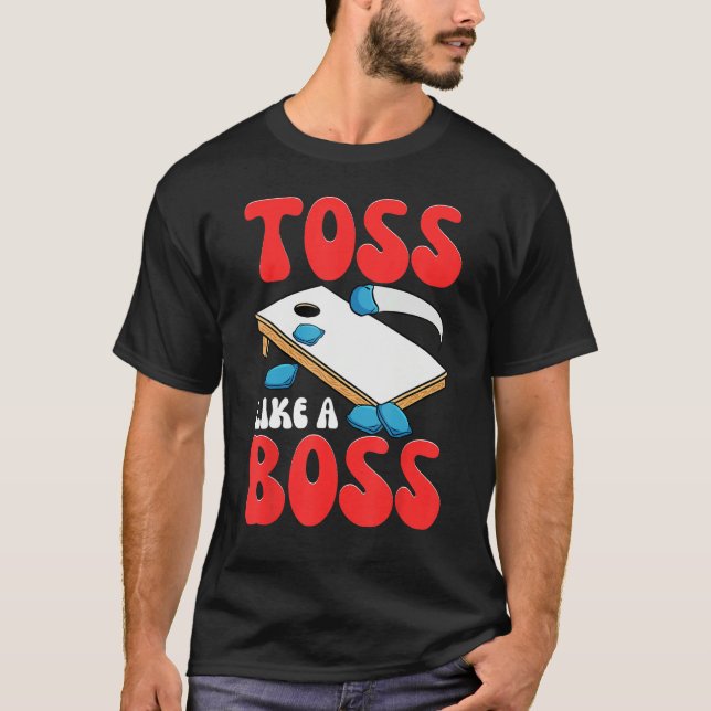 Camiseta Cornhole Corn Hole Toss Like A Boss (Frente)
