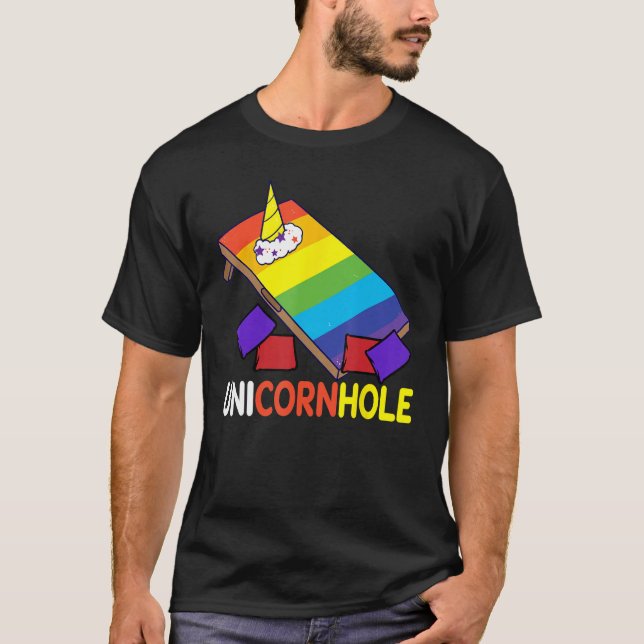 Camiseta Cornhole Corn Hole Unicornhole (Frente)