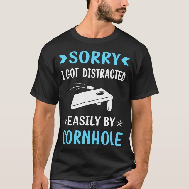 Camiseta Cornhole distraído (Frente)
