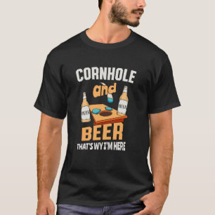 Camiseta Cornhole e Beer É por isso que estou aqui