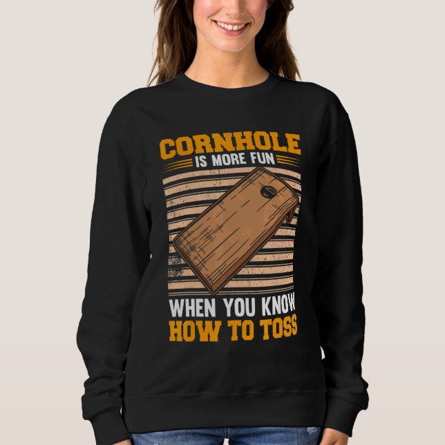 Camiseta Cornhole É Divertido Quando Você Sabe Jogar Saco D (Frente)